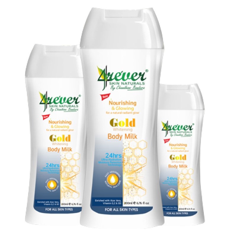 4rever Nourishing & Glowing Gold Moisturizing Body Milk - 200ml - ShopXonline