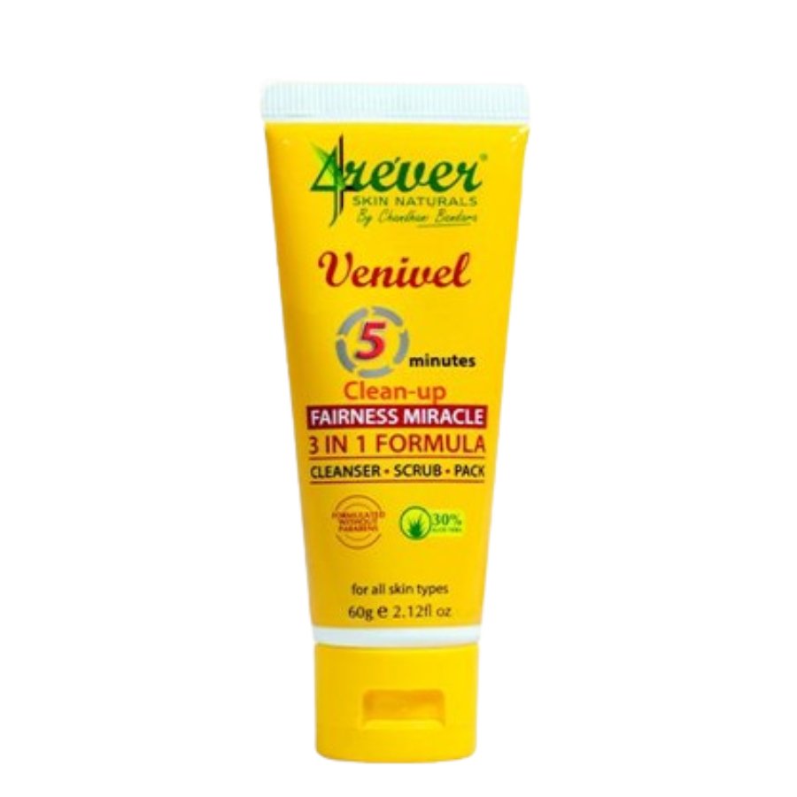4rever Venivel 5 Minutes Clean Up Fairness Miracle 3 in 1 Formula - 60g - ShopXonline