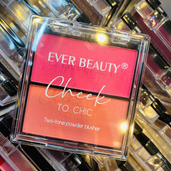 Ever Beauty Cheek To Chic Two-tone Powder Blush ( A-Color:02#) 7421E