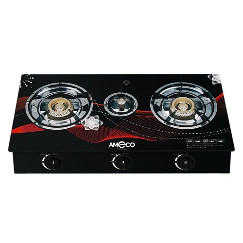 Ameco Trippel Burner Glass Gas Cooker - ShopXonline