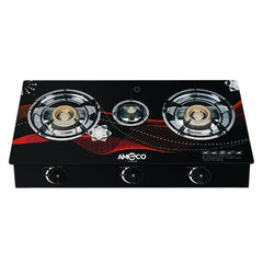 Ameco Trippel Burner Glass Gas Cooker - ShopXonline