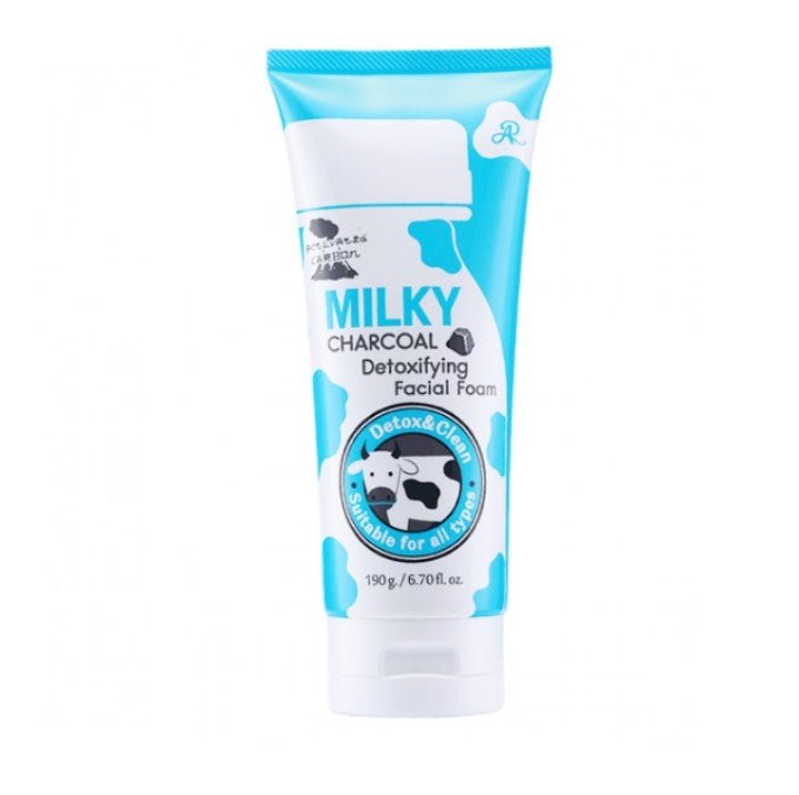 AR Milky Charcoal Detoxifying Facial Foam - 190g - ShopXonline