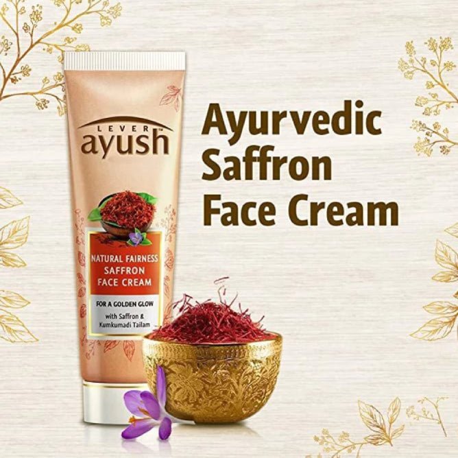 Ayush Face Cream With Saffron , kumkumadi Tailam & Vitamin C 15g - ShopXonline