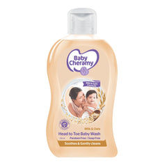 Baby Cheramy Milk and Oats Hair And Body Wash - 200ml - ShopXonline