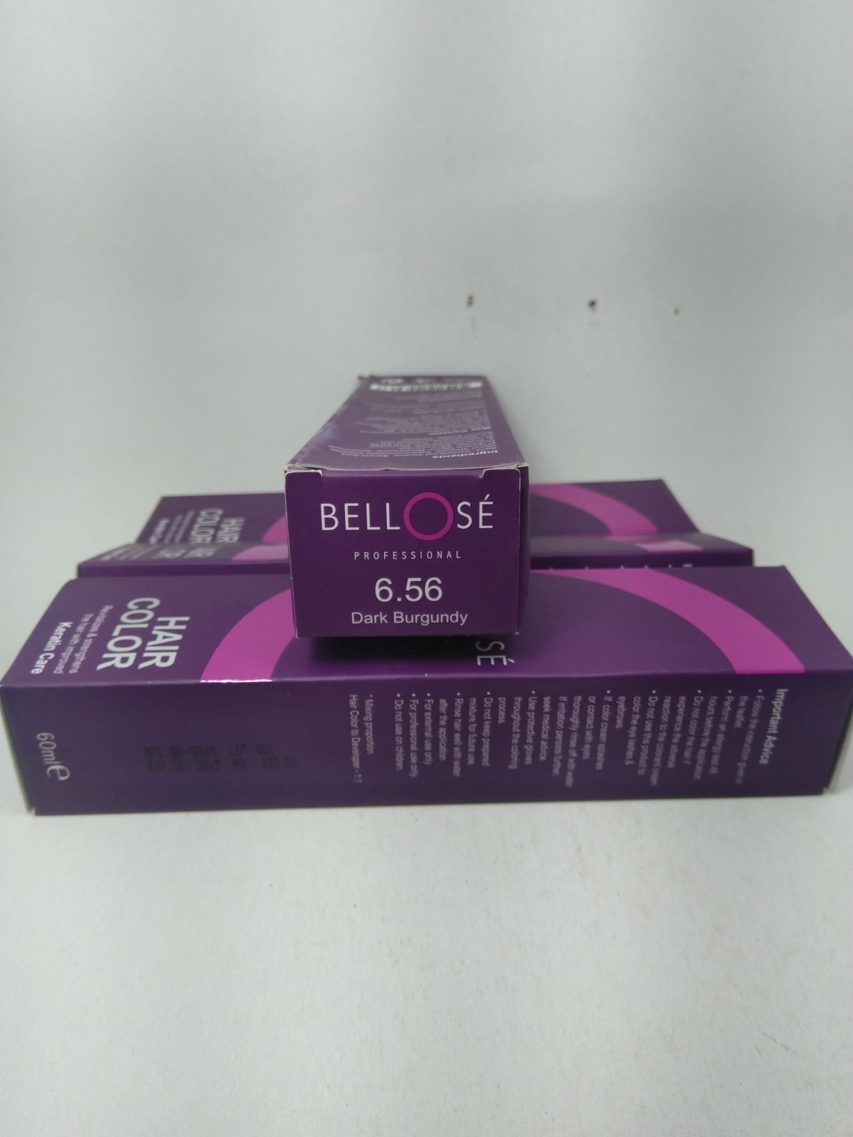 Bellose Hair Color 6.56 Dark Burgundy - 60ml - ShopXonline