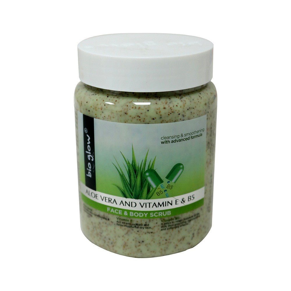Bio Glow Aloe+Vitamin E+B5 Face and Body Scrub - 500ml - ShopXonline