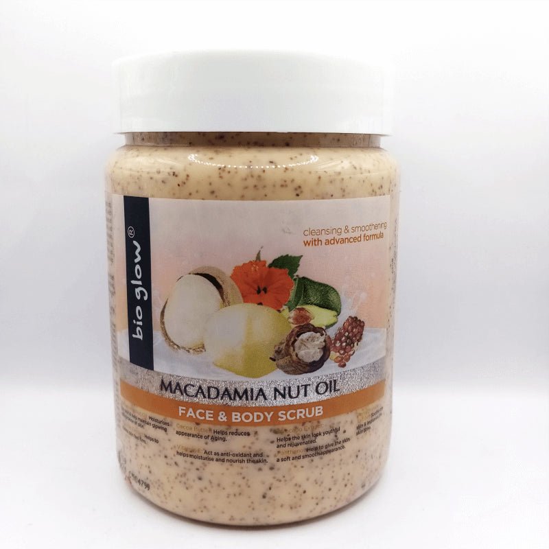 Bio Glow Macadamia Nut Oil Face And Body Scrub - 500ml - ShopXonline