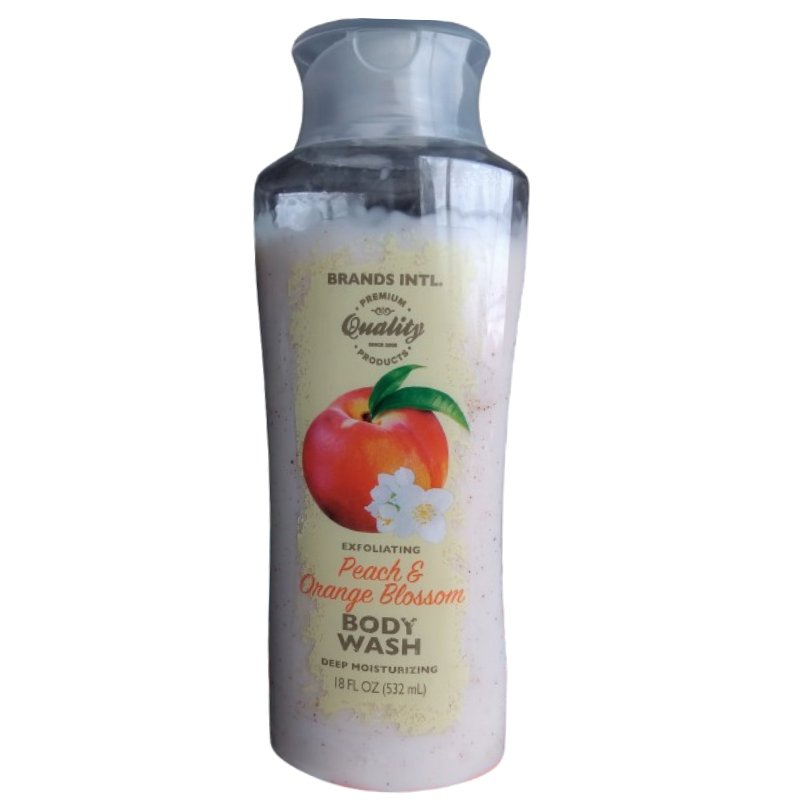 Brands Intl. Exfoliating Peach & Orange Blossom Deep Moisturizing Body Wash 532ml - ShopXonline