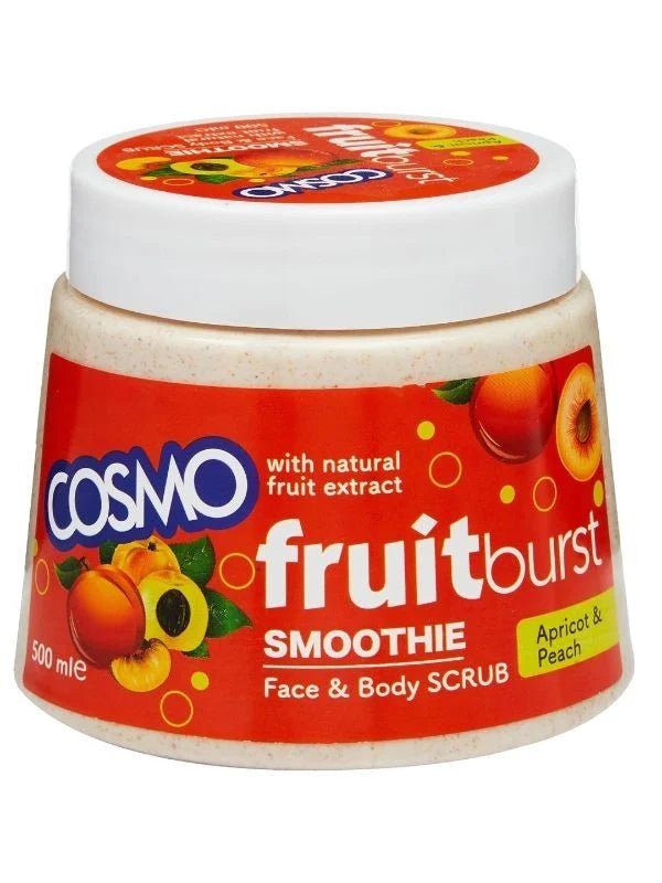 Cosmo Fruit burst Smoothie Apricot & Peach Face & Body Scrub 500ml - ShopXonline