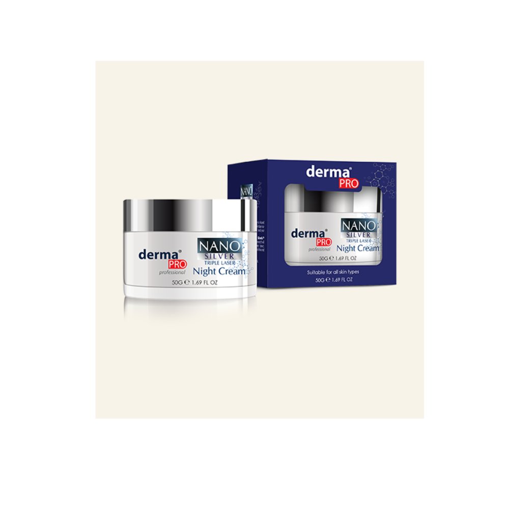 Derma Pro Nano Silver Triple Laser Night Cream - 50g - ShopXonline