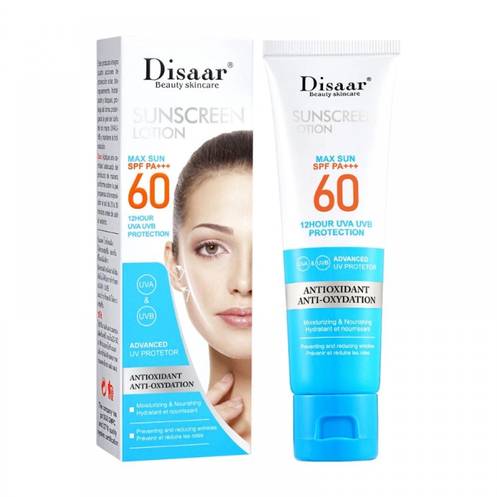 Disaar Sunscreen Lotion SPF60+ 12Hour UVA UVB Protection - 50 ml - ShopXonline