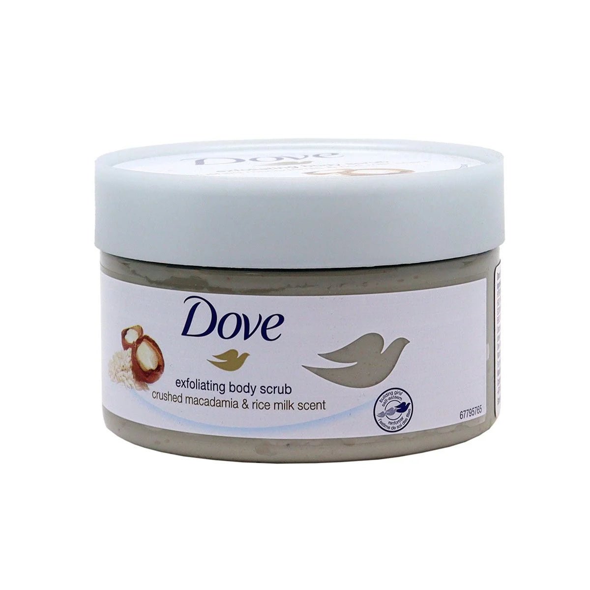 Dove Exfoliating Body Scrub Macadamia & Rice Milk 225ml - ShopXonline