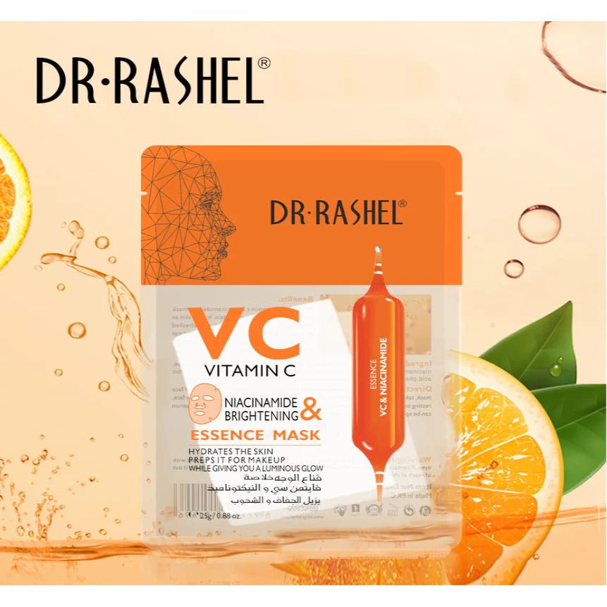 Dr. Rashel VC Vitamin C Niacinamide & Brightening Essence Face mask25g - ShopXonline