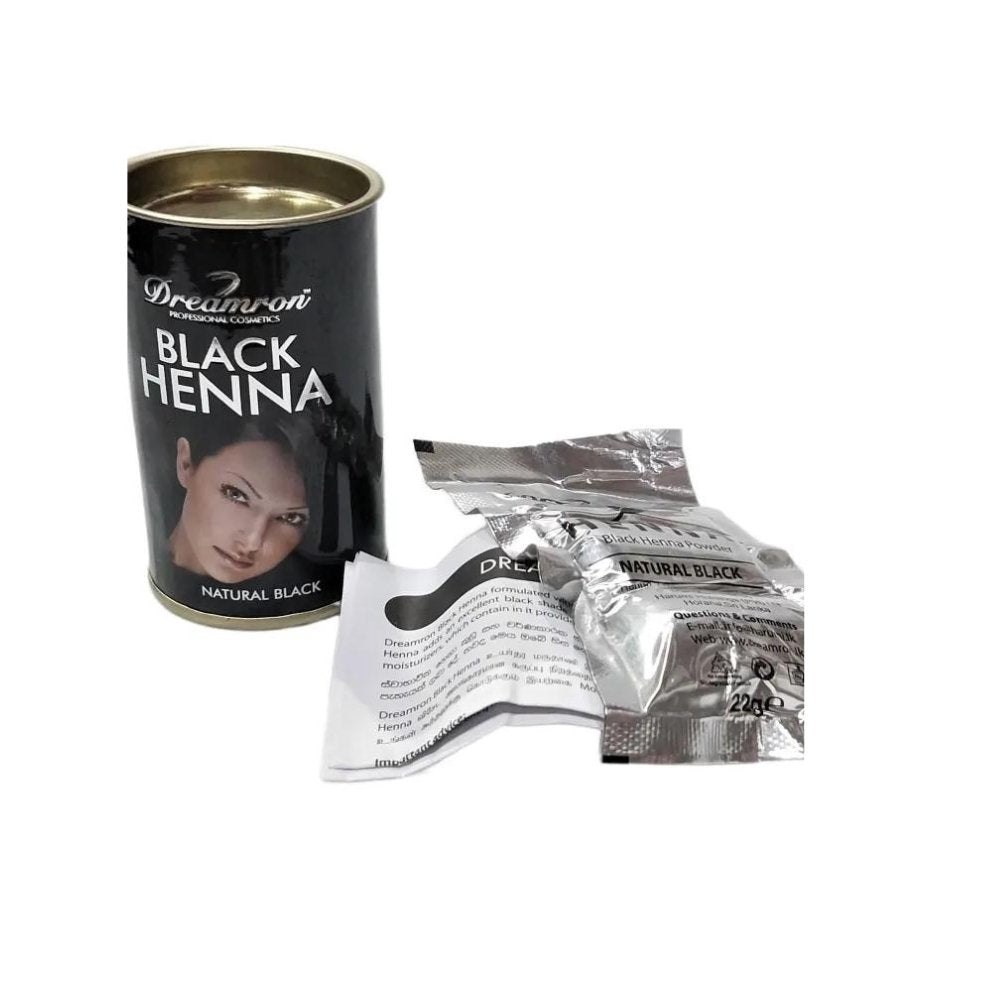 Dreamron Natural Black Henna Powder - 22g - ShopXonline
