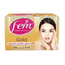 Fem Cream Bleach Gold Special Golden Glow with 24K Gold Dust - 8g - ShopXonline