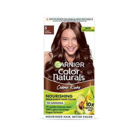 Garnier Color Naturals Nourishing Permanent Hair Color Cream Light Brown - 30g - ShopXonline