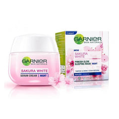Garnier Sakura White Pinkish Glow Sleeping Mask Night Cream - 18g - ShopXonline