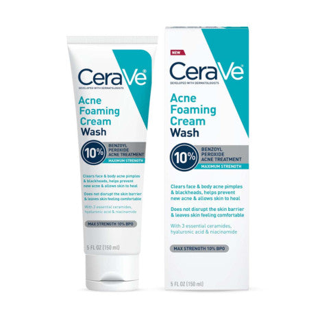 CeraVe 10% Benzoyl Peroxide Acne Foaming Cream Wash 150ml Sri Lanka