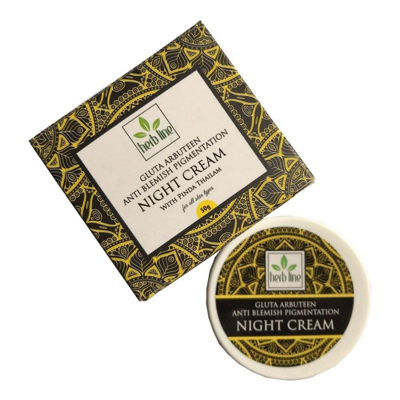 Herb Line Gluta Arbuteen Anti Blemish Pigmentation Night Cream - 50g - ShopXonline