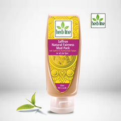 Herb Line Saffron Natural Fairness Mud Pack - 120ml - ShopXonline