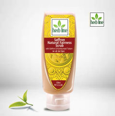 Herb Line Saffron Natural Fairness Scrub - 120ml - ShopXonline