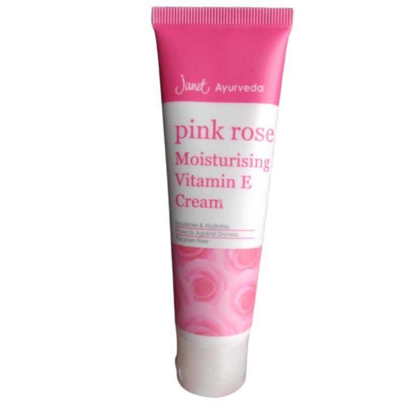 Janet Pink Rose Moisturising Vitamin E Cream 50g - ShopXonline