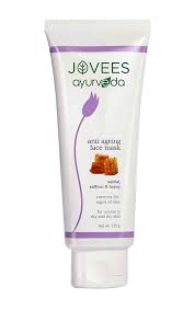 Jovees Sandal, Saffron & Honey Anti - Ageing Face Mask - 120g - ShopXonline