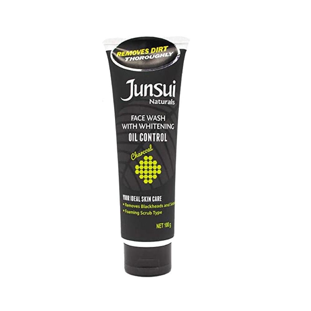 Junsui Naturals With Whitening Oil Control Charcoal Face Wash – 100g - ShopXonline