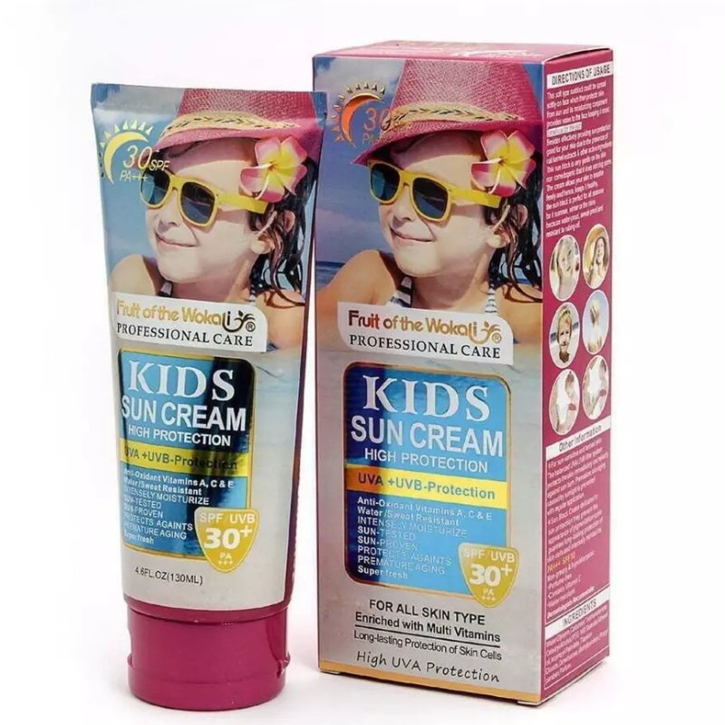 Kids Sun Cream High Protection Fruit Of The Wokali Professional Care SPF 30+ 130ml - ShopXonline