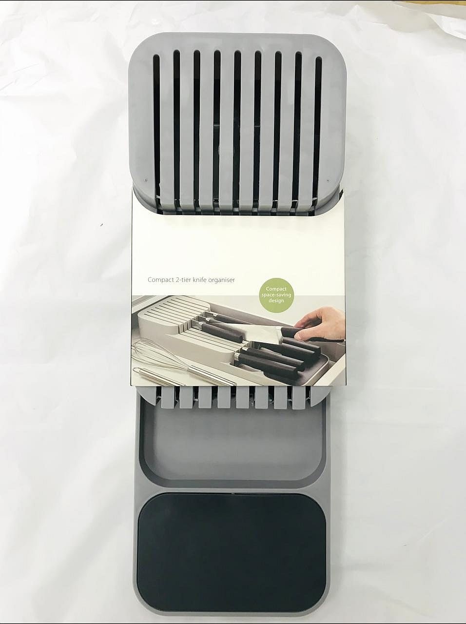 Kitchen Compact 2 - Tier Knife Organizer - ShopXonline