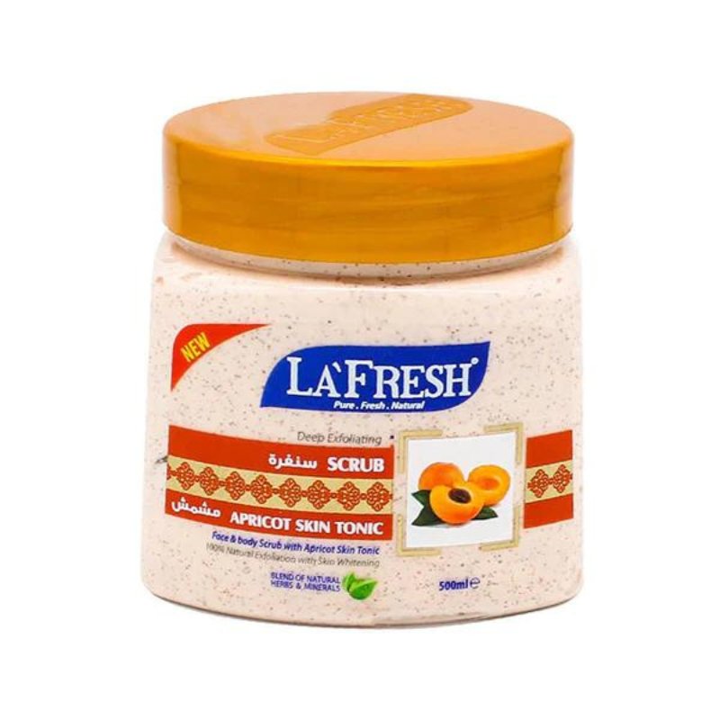 La Fresh Apricot Skin Tonic Face And Body Scrub - 500g - ShopXonline