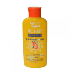 Lady Diana Face & Body Sunblock and Whitening Lotion SPF 40 - 200ml - ShopXonline