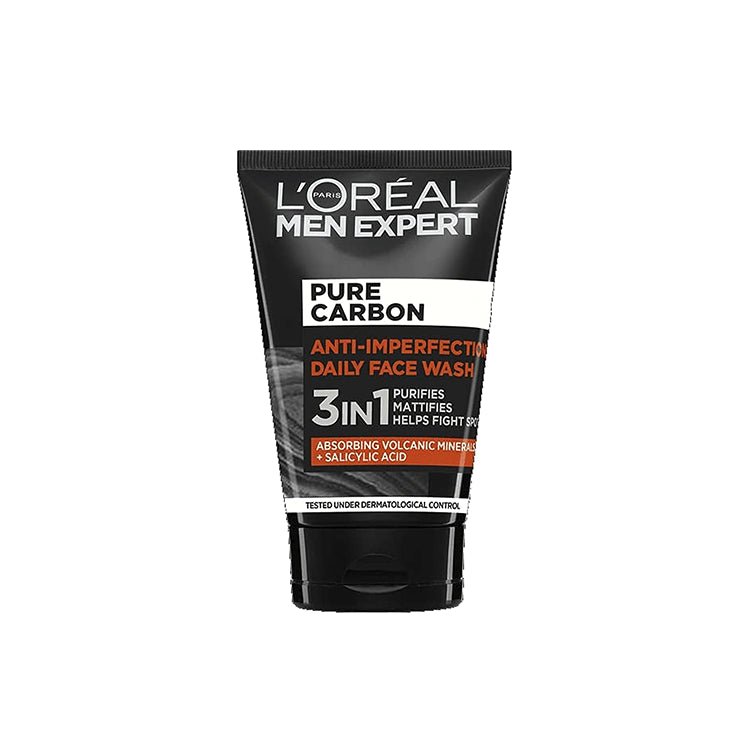 L'Oreal Men Expert Pure Carbon Anti - Imperfection Daily Face Wash 100ml - ShopXonline