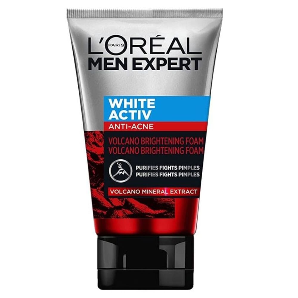 L'Oreal Men Expert White Activ Anti Acne Volcano Brightening Foam - 100ml - ShopXonline
