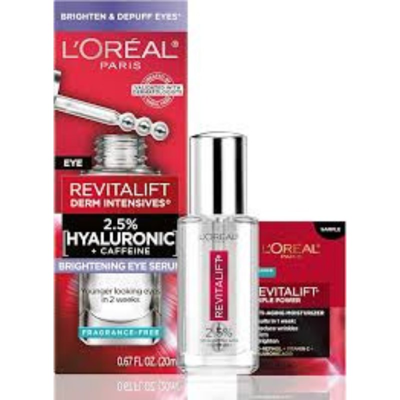 Loreal Paris Revitalift Derm Intensives 2.5% Hyaluronic Acid + Caffeine Plumping Eye Serum 20ml - ShopXonline