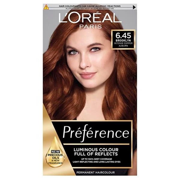 L'Oreal Preference Permanent Colour 6.45 Brooklyn Intense Copper Aubur - ShopXonline