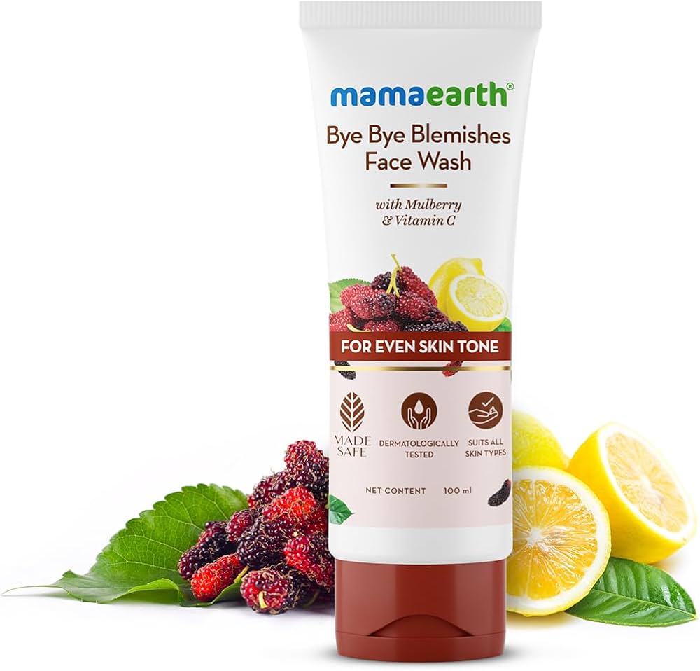 MAMAEARTH Bye Bye Blemishes Face Wash 100ml - ShopXonline