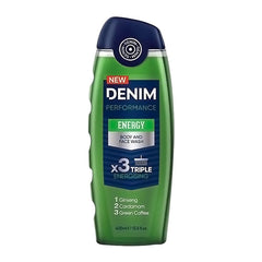 New Denim Performance Energy Body & Face Wash - 400 ml - ShopXonline