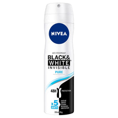 Nivea Black And White Pure Antiperspirant Spray - 150ml - ShopXonline
