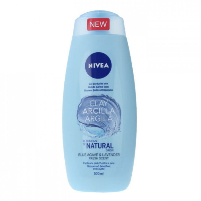 Nivea clay blue agave and lavender fresh scent shower gel 500ml - ShopXonline