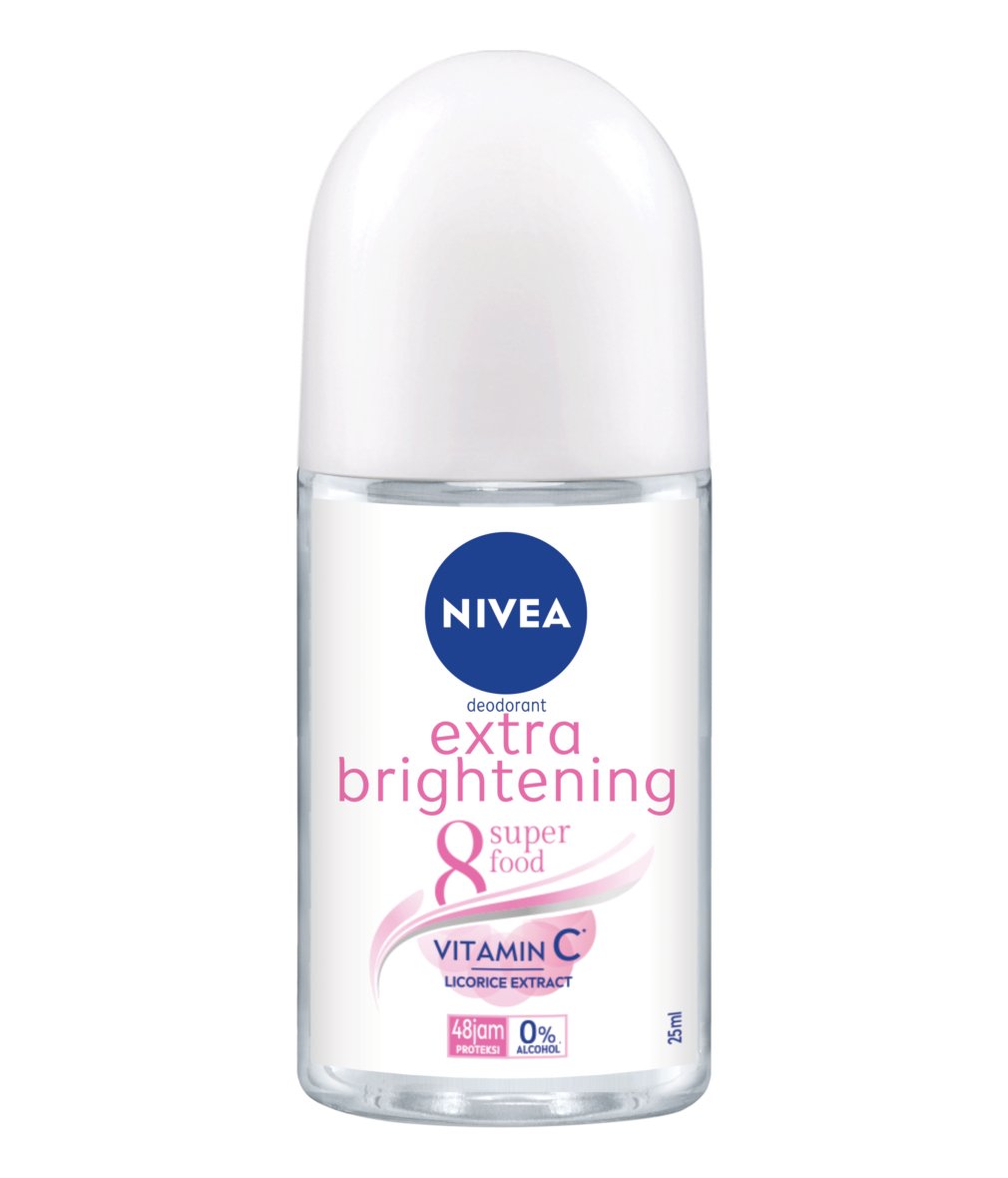 NIVEA Extra Brightening Deodorant 8 Superfood Roll On 50ml - ShopXonline