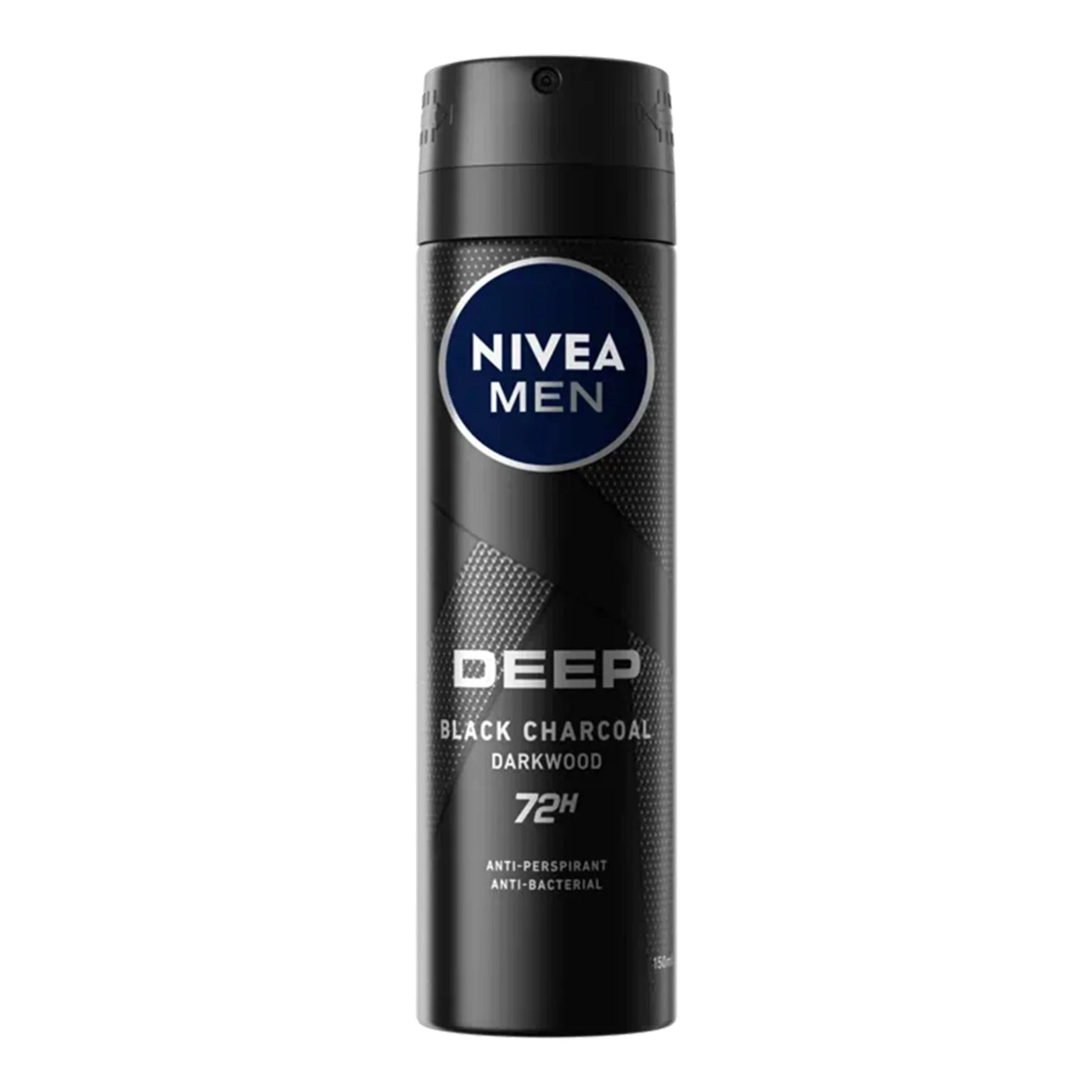 Nivea Men Deep Black Charcoal Dark Wood 72H - 150ml - ShopXonline