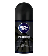 Nivea Men Deep Roll on Deodorant - 50ml - ShopXonline