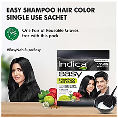 Indica Easy Hair Color Natural Black 21ml