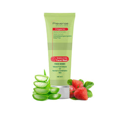 Prevense Organic Strawberry & Aloe Facial Wash - 120ml - ShopXonline
