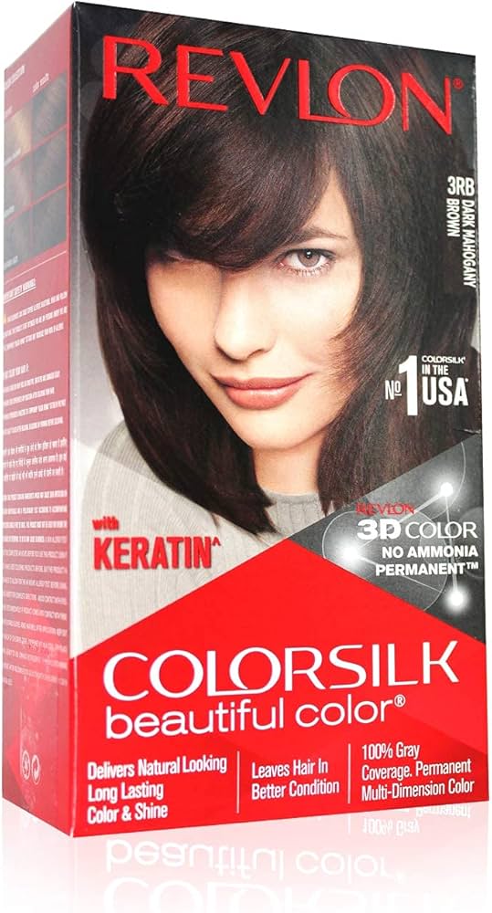 Revlon Colorsilk Beautiful Color 3RB Dark Mahogany Brown With Keratin - ShopXonline