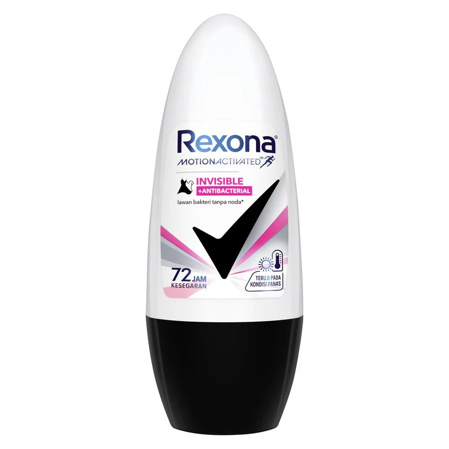 Rexona MotionActivated Invisible + AntiBacterial Roll On 45ml - ShopXonline