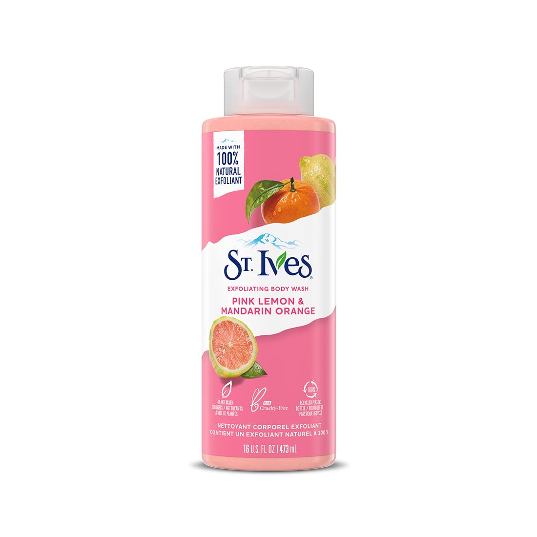 St Ives pink lemon and mandarin orange exfoliating body wash 650ml - ShopXonline
