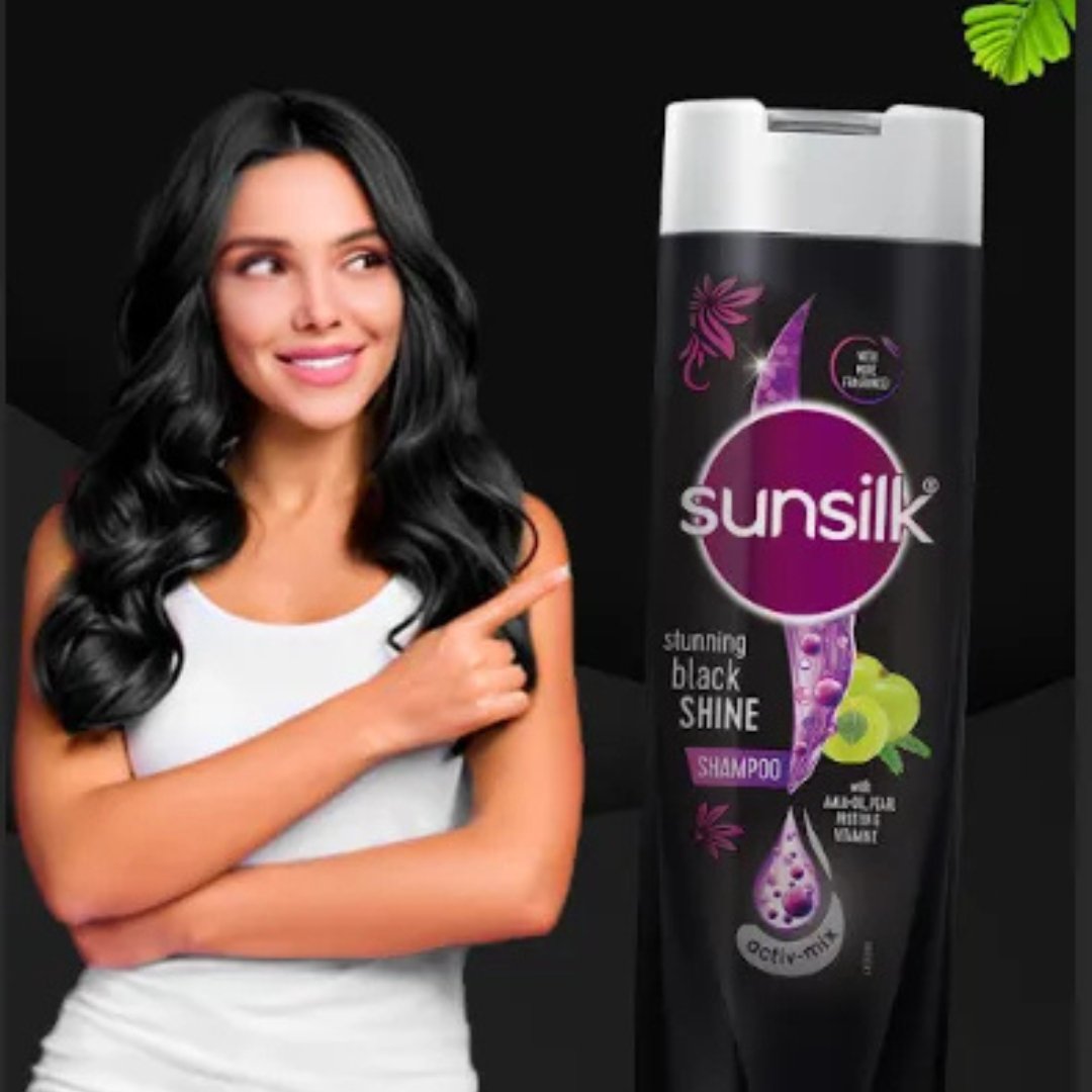 Sunsilk Stunning Black Shine Shampoo 180ml - ShopXonline