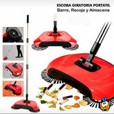 Sweep Drag All - In - One No Electricity Spin Broom Vacuum Cleaner 360 Sweep The Floor Machine - ShopXonline